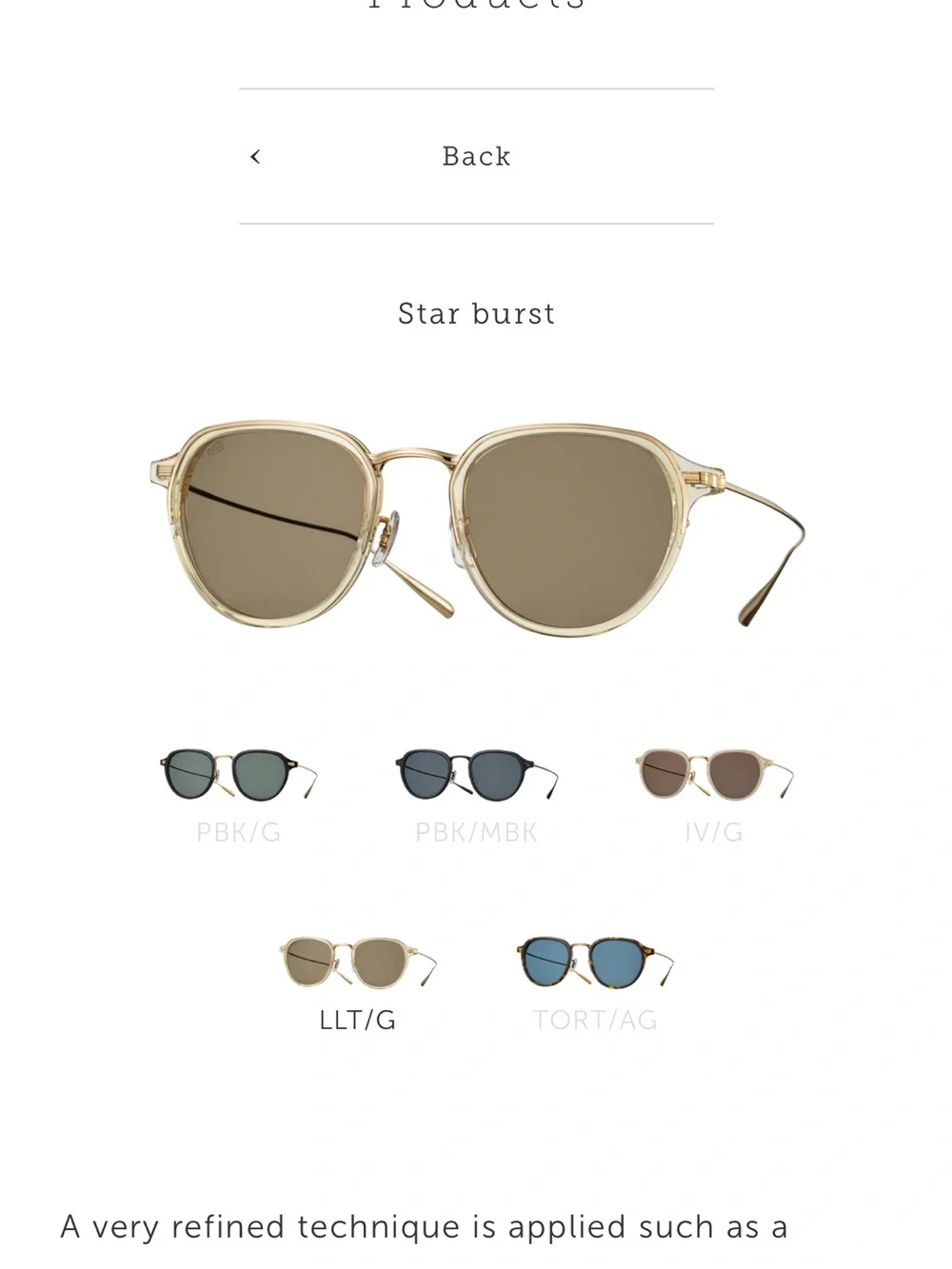 Eyevan Starburst ivory white sunglasses with custom grey lenses